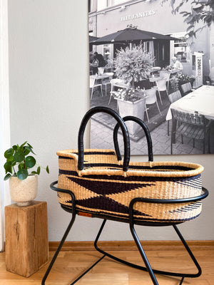 Symmetry Woven Baby Moses Basket (custom mattress included)