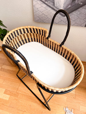 Trails woven Baby Moses Basket (custom mattress included)