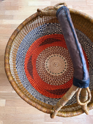 Esi natural woven market basket 37x25cm