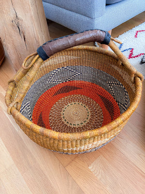 Esi natural woven market basket 37x25cm