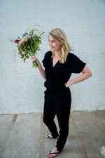 MAXINE JUMPSUIT - BLACK LYOCELL (Last one - a sizes M)