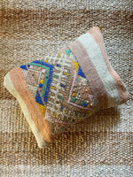 Layah flatweave pillow with embroidery - 40 x 40cm