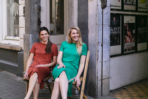 Green and terra viscose dresses | Olá Lindeza