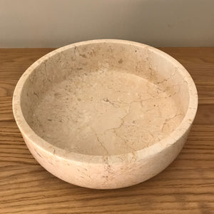 Round marble serving bowls