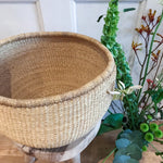 Zuhrah natural woven storage or plant basket