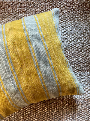 Saadeka flatweave pillow - yellow/light blue-grey 45 x 45cm