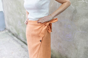 Linen maxi wrap skirt | Olá Lindeza summer 2019