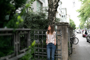 Linen striped blouse | Olá Lindeza