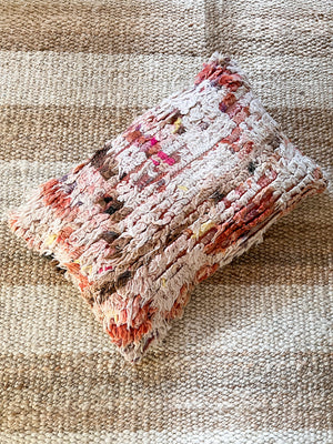 Areej flatweave Berber pillow 40 x 60cm - brown orange cream white