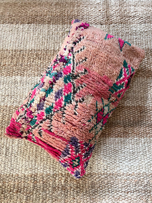 Lim Boujad pillow 40x60cm - pink peach green and violet