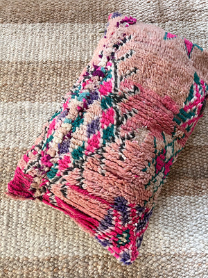 Lim Boujad pillow 40x60cm - pink peach green and violet