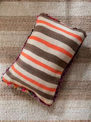 Roana Boujad pillow 40x60cm - Double sided - mauve wine orange pink black