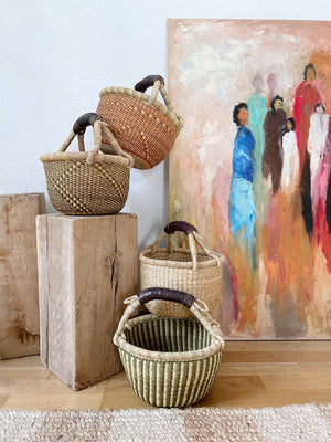 Adwin small woven market or storage basket