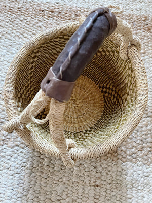 Yakootah small woven market or storage basket