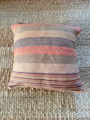 Tufitri flatweave pillow - Stripes lavender - Reversible