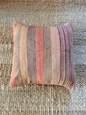 Tufitri flatweave pillow - Stripes lavender - Reversible