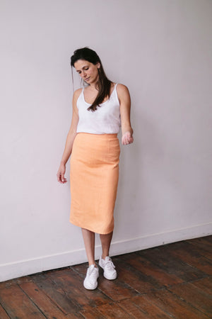 Linen pencil skirt | Olá Lindeza