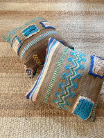 Winitran flatweave pillow with embroidery - 40x40 cm