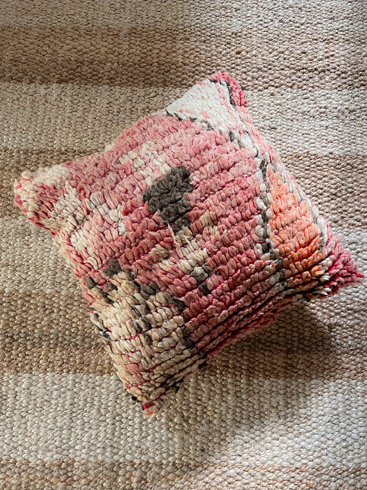 Ranan Boujaad pillow - Red orange and Sand 45 x 45cm