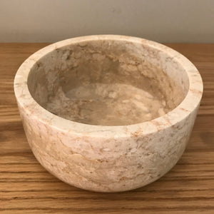 Round marble serving bowls