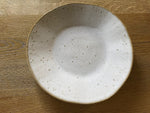 White Speckled Ceramic Dinner Plate