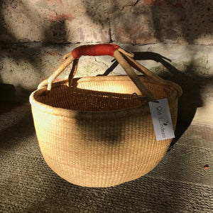 Natural woven market basket | Olá Lindeza