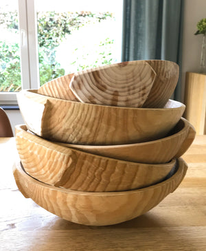 Big pine wood bowl